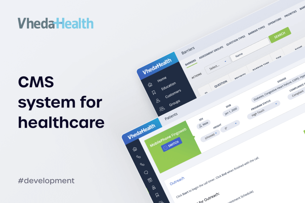 Check out Vheda Health - CMS System for healthcare created by Fingoweb