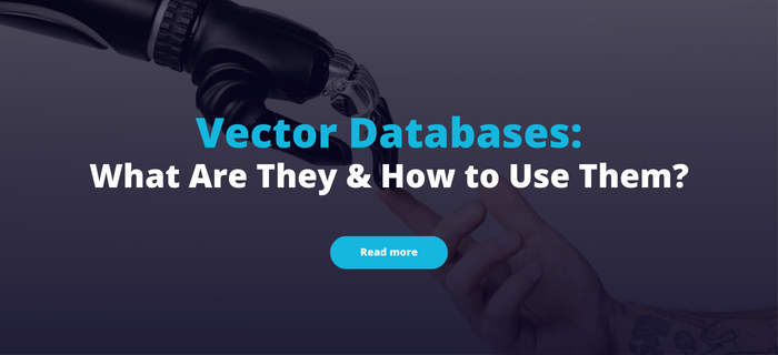 Graphic showing an article about Vector Databases, providing answers fro questions like what are they and how to use them.