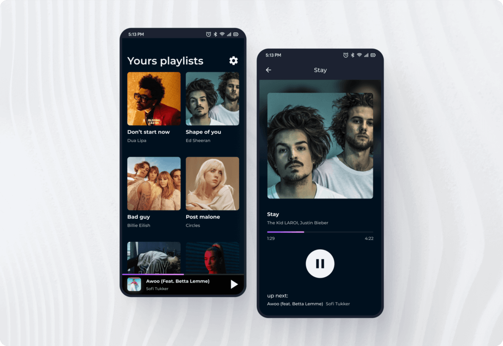Mobile app development company Fingoweb - IMS Audio Player app