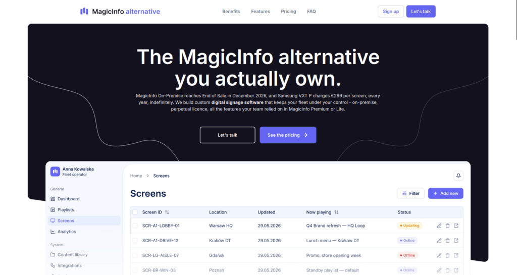 MagicInfo Alternative