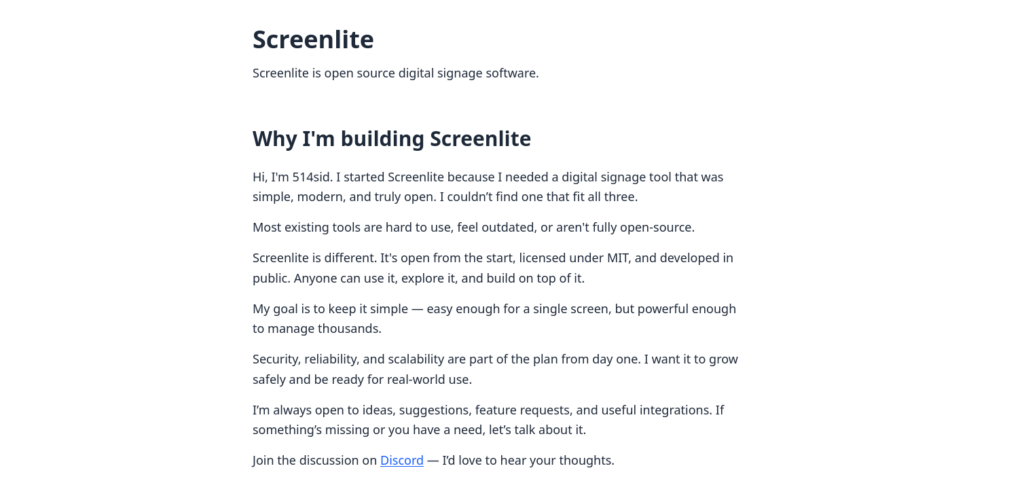 Screenlite is open source digital signage software