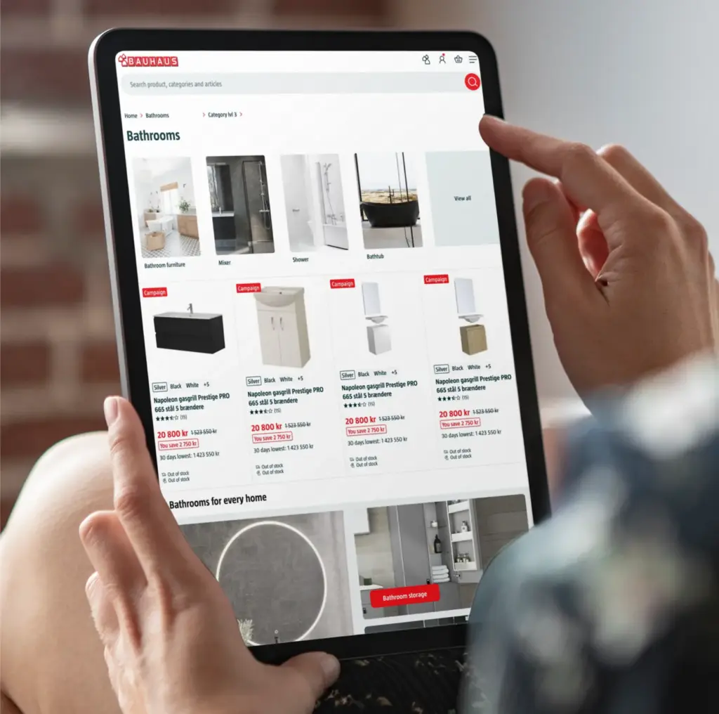 example of the project made by one of web app development companies specialized in b2b protal - Vaimo