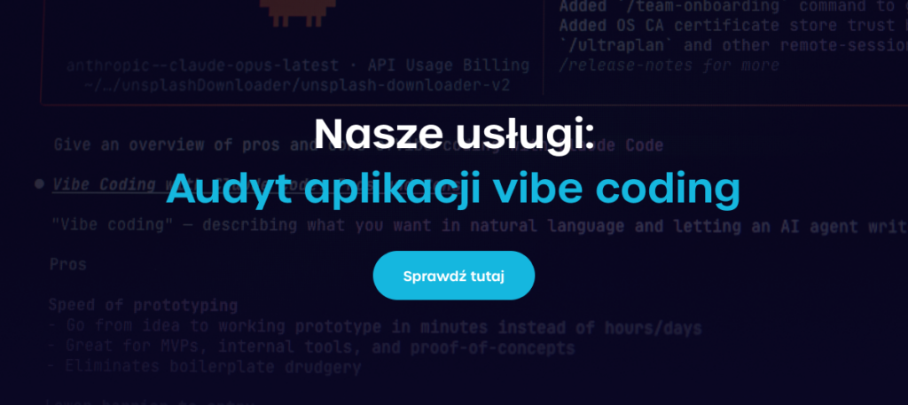 audyt aplikacji vibe coding